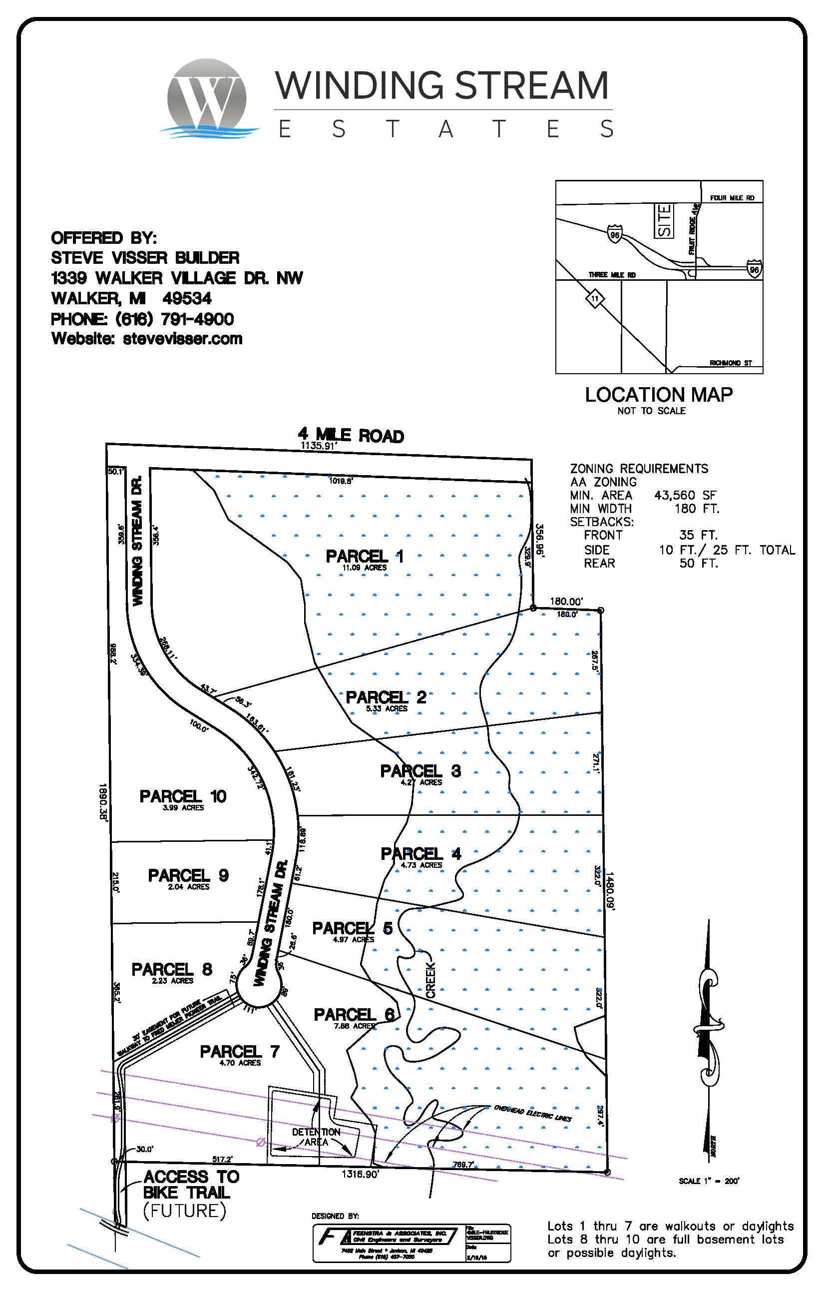 Winding Creek Sales map 1 - Steve Visser Builder